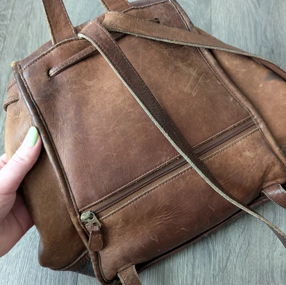 Vintage Coach Cognac Leather Backpack - Picture 3 of 16